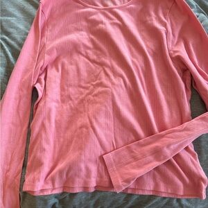 American Eagle Outfitters Coral Long Sleeve Tee